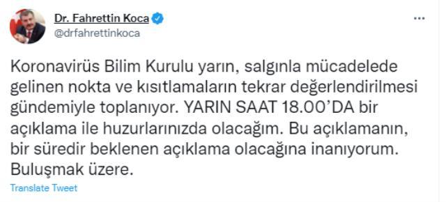 Maskeye veda mı ediyoruz? Bilim Konseyi öncesi Bakan Koca'dan heyecanlandıran kelamlar: Beklenen bir açıklama olacak