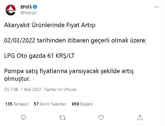 LPG'ye zam mı geldi? 1 Mart LPG Otogaza zam mı yapıldı? Otogaz zammı ne kadar oldu, kaç TL? LPG litresi ne kadar?