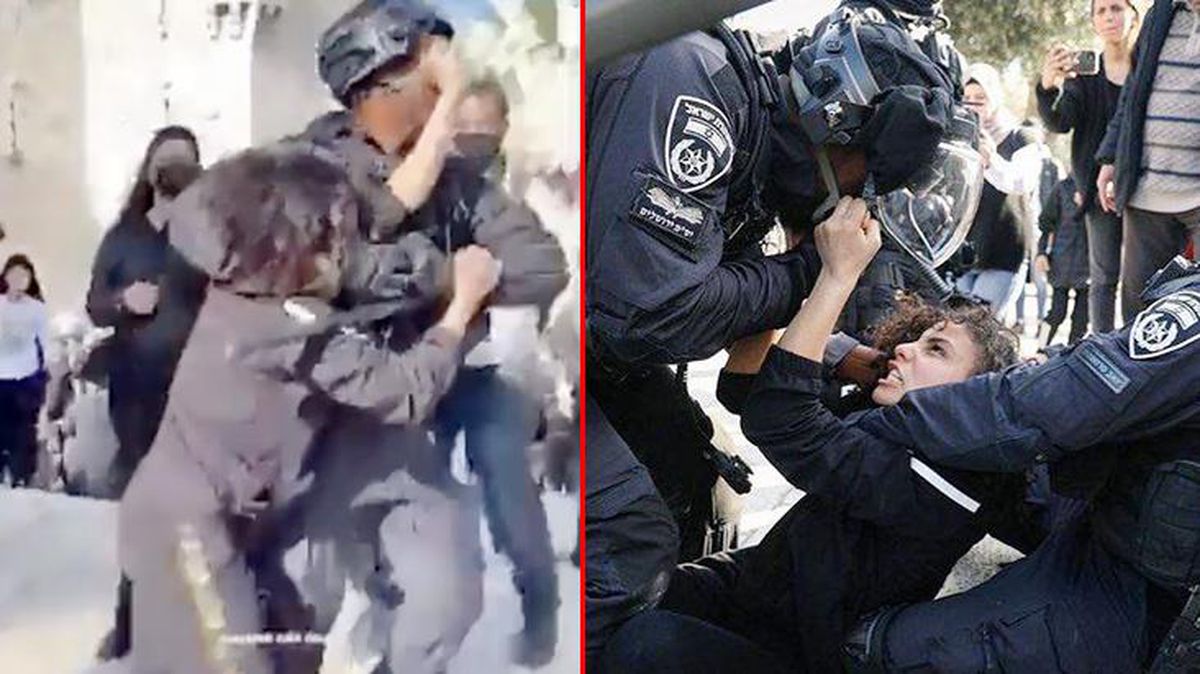 İsrail polisi, Filistinli genç kızı acımasızca dövdü! İnsanlıktan utandıran anlar kamerada