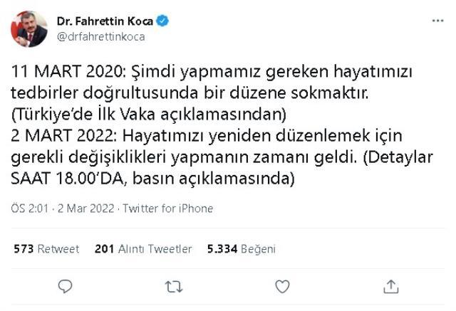 Fahrettin Koca saat 18:00'da ne açıklayacak? Sıhhat Bakanı Fahrettin Koca akşam saat 6'da ne açıklaması yapacak, maskeler kalkıyor mu?