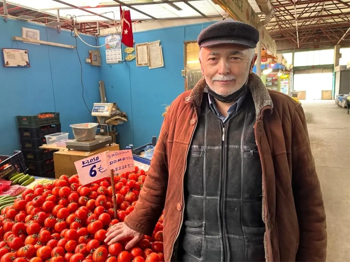 Eskişehir pazarında domates 6 lira