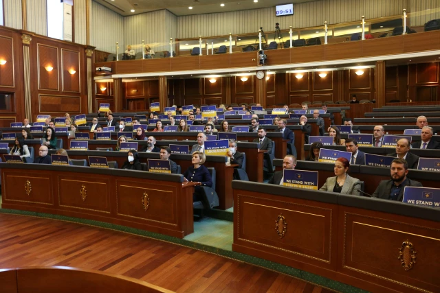 Son dakika haberleri | Kosova Meclisi "Rus saldırganlığına karşı Ukrayna'ya destek" kararını onayladı