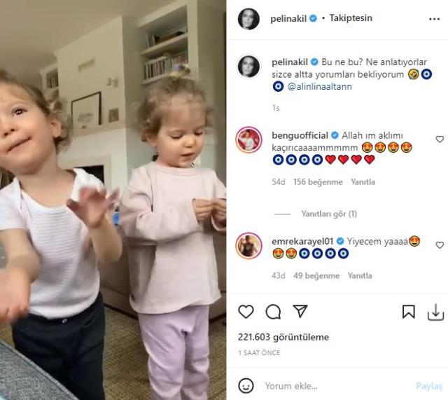 Pelin Akil kızlarını paylaşıp 'Ne anlatıyorlar' diye sordu, izleyenler kahkahalara boğuldu