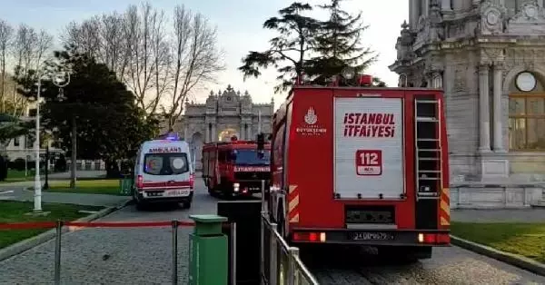 Dolmabahçe Sarayı'nda yürekleri ağza getiren yangın