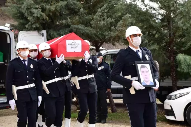 Kazada şehit olan polis memuru son seyahatine uğurlandı