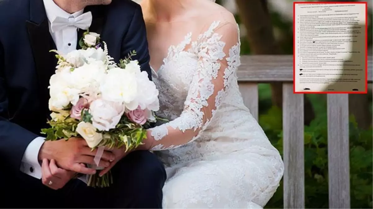 Yeni evli çiftin düğün öncesi imzaladığı sözleşmedeki maddeler çok konuşuldu