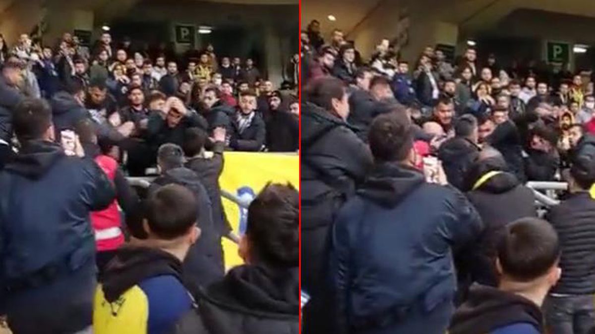 Fenerbahçe taraftarı paylaşımı görünce çıldırdı! Tribündeki Trabzonsporlulara tekme tokat saldırdılar