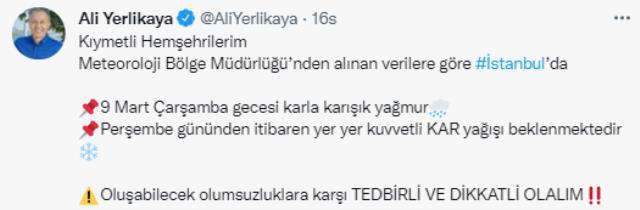 Meteoroloji Genel Müdürlüğü tahminleri güncelledi: Kar yağışı günlerce devam edecek