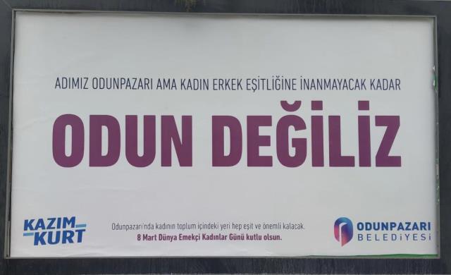 Odunpazarı Belediyesi'nden Kadınlar Günü'ne damga vuran afiş! Görenler önce anlamadı