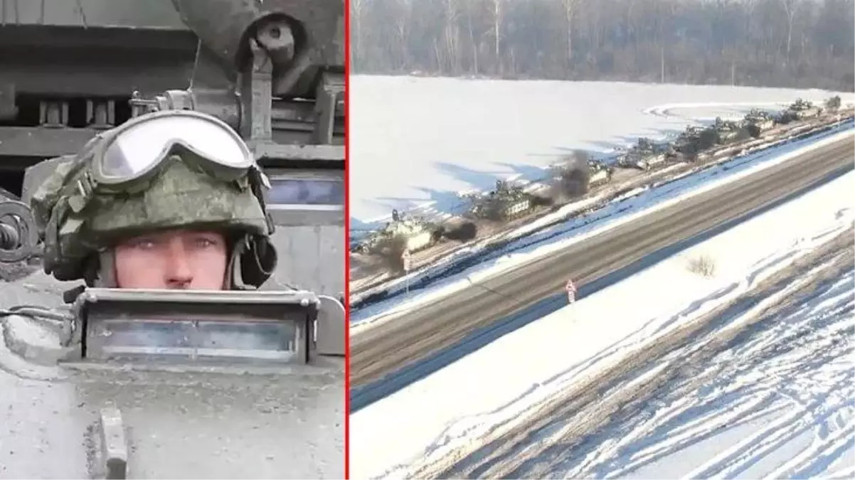 65 km'lik Rus konvoyunu bekleyen tehlike! Askerler eksi 20 derecede ölüm kalım savaşı veriyor