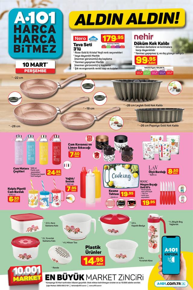 A101 aktüel ürünler kataloğu! 10 Mart A101 bu hafta katalog ürünleri neler? A101'e gelecek ürünler ve A101 fiyat listesi!