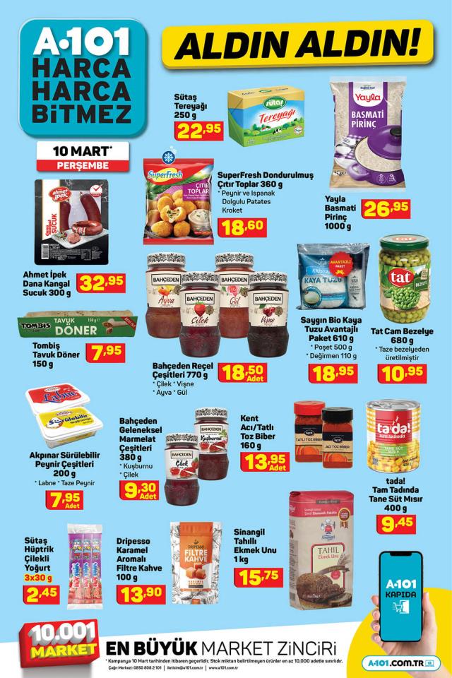 A101 aktüel ürünler kataloğu! 10 Mart A101 bu hafta katalog ürünleri neler? A101'e gelecek ürünler ve A101 fiyat listesi!