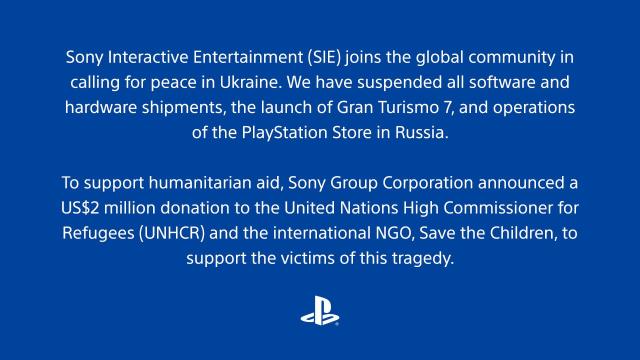Sony, Rusya'daki satışlarını durdurdu