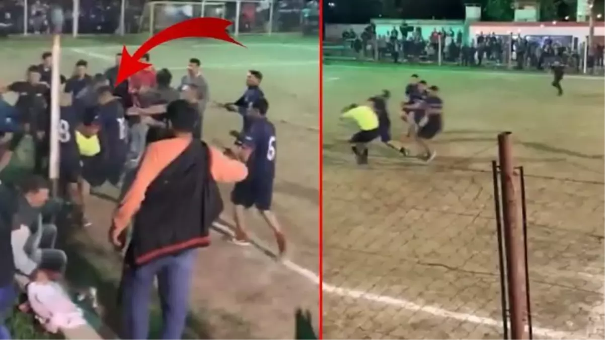 Daha önce böylesini görmediniz! İnsanlıktan çıkan futbolcular, hakemi öldüresiye dövdü