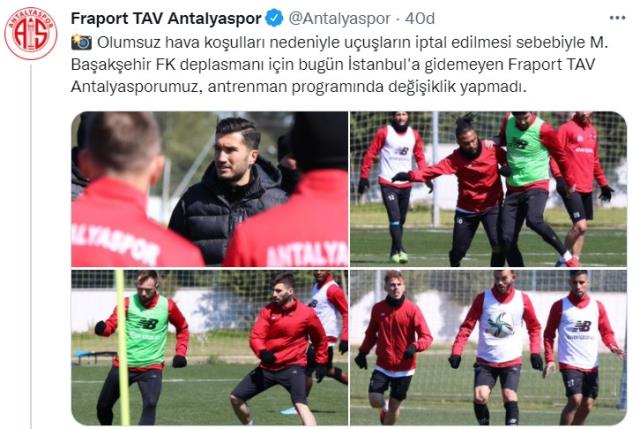 Antalyaspor, Başakşehir maçının ertelenmesi için TFF'ye başvurdu: İstanbul'a gelemiyoruz