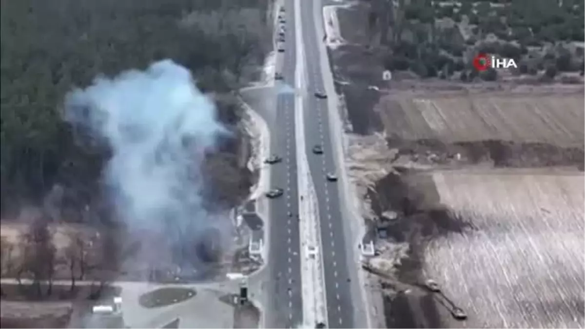 Ukrayna birlikleri, Kiev'e saldırmaya hazırlanan Rus tanklarını imha etti