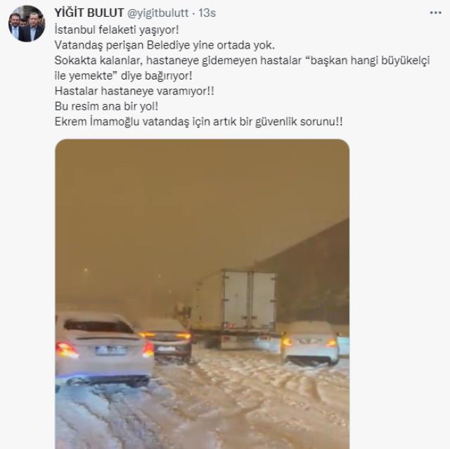 Ongun'dan İBB'ye kar eleştirisi yapan Yiğit Bulut'a: Dolar 3 TL olursa yüzüme tükürün diyen şahsa bakanlığımız yanıtını verdi