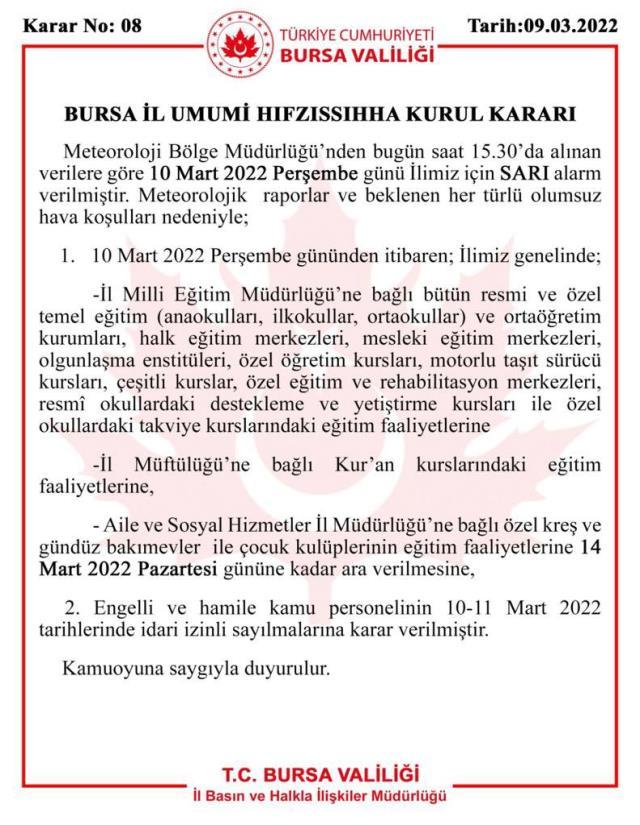 14 Mart Pazartesi okullar tatil mi? TATİL OLAN VİLAYETLER Pazartesi günü (YARIN) okul var mı? Pazartesi hangi vilayetlerde okullar tatil? Yarın okul var mı?