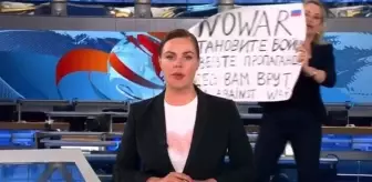 Rus televizyon kanalında haber bülteni sırasında 'Savaşa hayır' pankartı açıldı