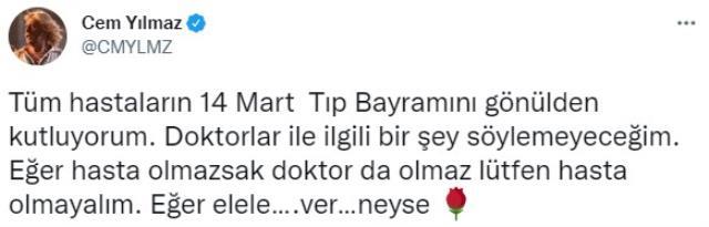 Tıp Bayramı'nı kutlayan Cem Yılmaz'ın sözleri kafa karıştırdı