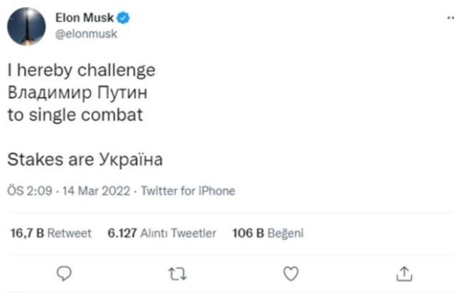 Kadirov'dan Putin'e meydan okuyan Elon Musk'a yanıt