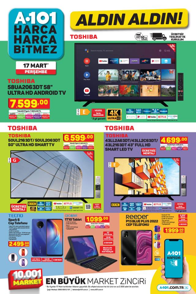 A101 aktüel ürünler kataloğu! 17 Mart A101 bu hafta katalog ürünleri neler? A101'e gelecek ürünler ve A101 fiyat listesi!