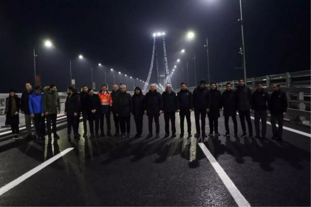 Bakan Karaismailoğlu, gün doğumunu 1915 Çanakkale Köprüsü'nde karşıladı
