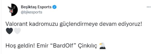 Beşiktaş Esports'tan sürpriz transfer hamlesi!