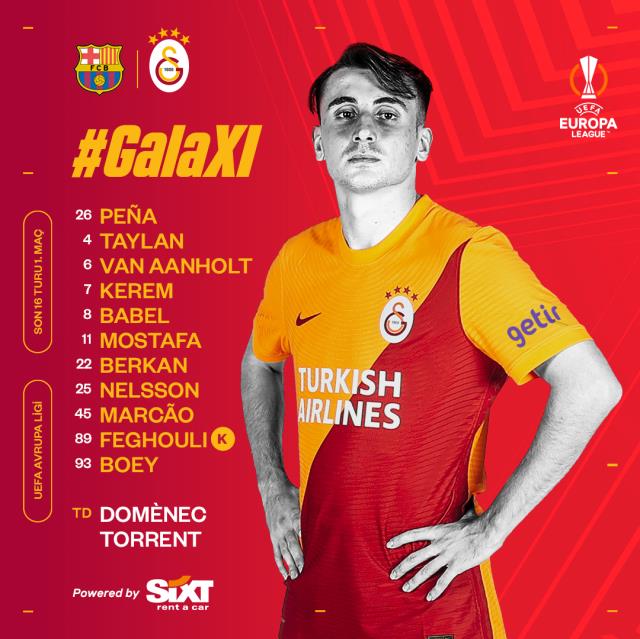 SONDAKİKA! Galatasaray Barcelona ilk 11'ler açıklandı mı? GS Barca kadrosu belli oldu mu? Yedekte kimler var? Gomis ilk 11'de mi?