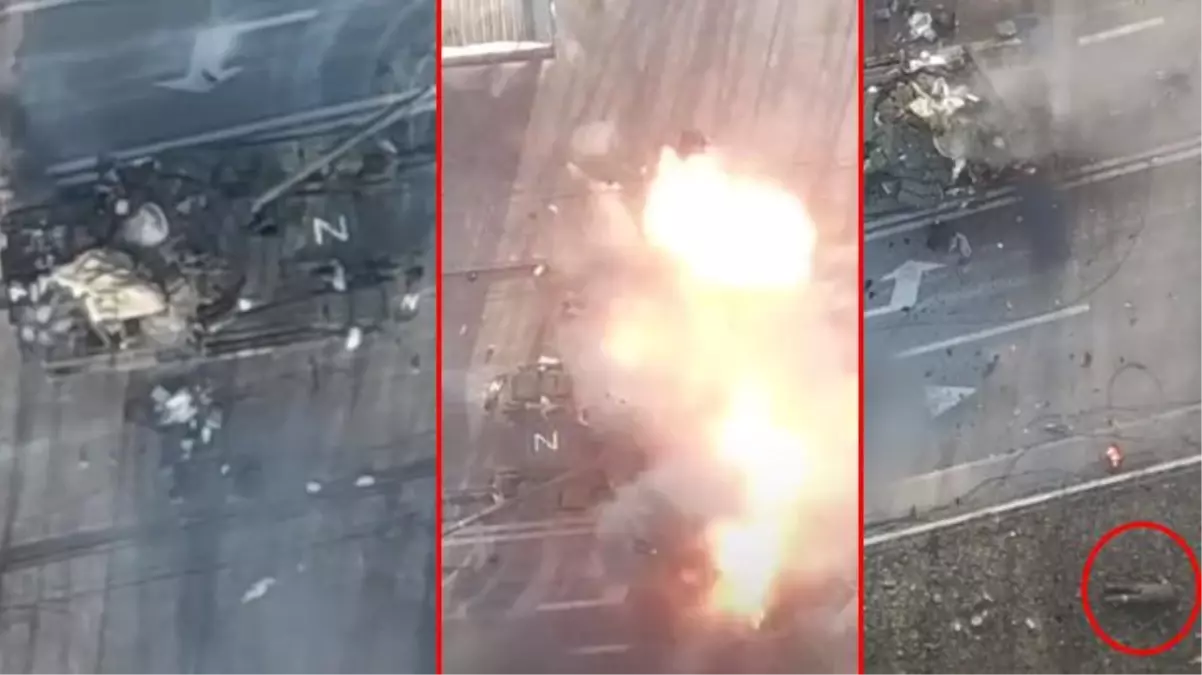 Ukrayna ordusu, Rusya'ya ait 'Z' tankının vurulma anı görüntülerini paylaştı