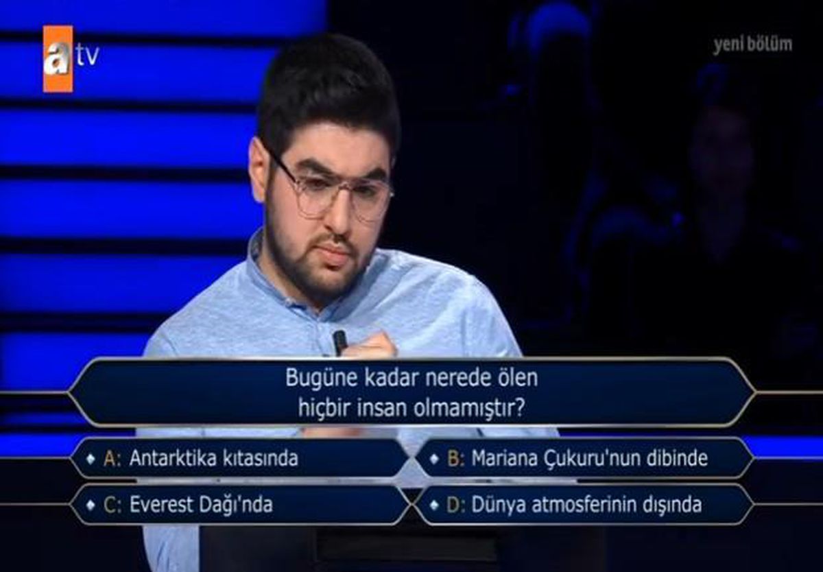 (Bugüne kadar nerede ölen hiçbir insan olmamıştır?) Kim Milyoner Olmak İster 21 Mart Sorusu Cevabı Nedir? Kim Milyoner Olmak İster 50 Bin TL'lik soru!