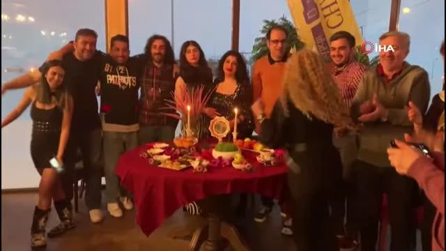 Sarıkamış'ta İranlı turistlerin Nevruz kutlaması kamerada