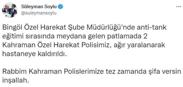 Bingöl'de Özel Harekat Şube Müdürlüğü'nde patlama: 2 polis ağır yaralı