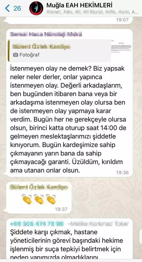 Uzman çavuşun alkışla protesto edildiği hastanedeki sağlık çalışanlarının WhatsApp yazışmaları ortaya çıktı