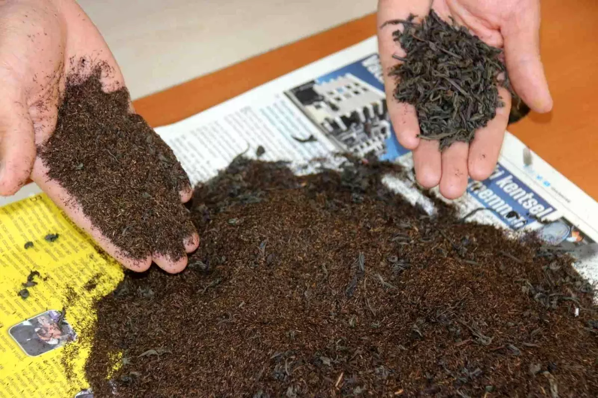Zabıta ekipleri gelen ihbarı değerlendirdi, sahte çay paketlerinden talaş çıktı