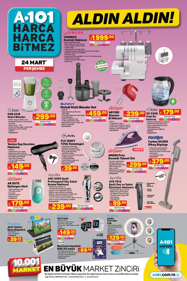 A101 aktüel ürünler kataloğu! 24 Mart A101 bu hafta katalog ürünleri neler? A101'e gelecek ürünler ve A101 fiyat listesi!
