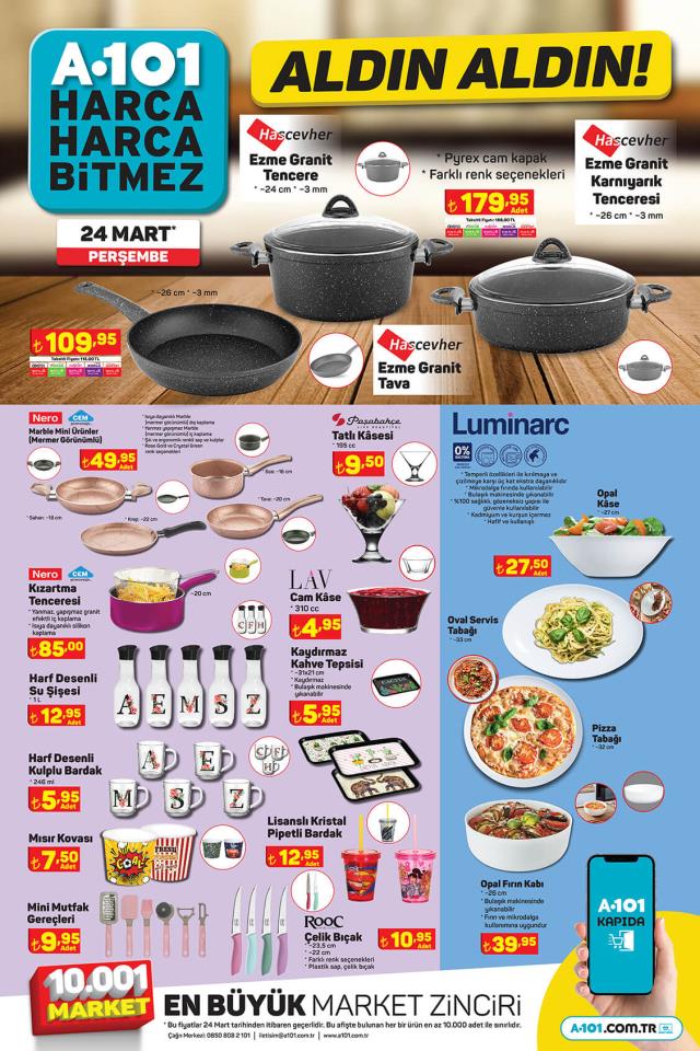 A101 aktüel ürünler kataloğu! 24 Mart A101 bu hafta katalog ürünleri neler? A101'e gelecek ürünler ve A101 fiyat listesi!