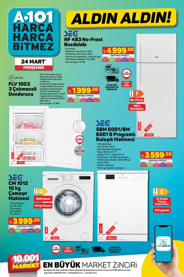 A101 aktüel ürünler kataloğu! 24 Mart A101 bu hafta katalog ürünleri neler? A101'e gelecek ürünler ve A101 fiyat listesi!