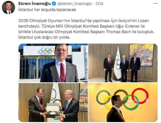 İBB Lideri Ekrem İmamoğlu, Lozan'dan paylaştı! İstanbul'un Olimpiyat Oyunları için adaylık süreci başladı