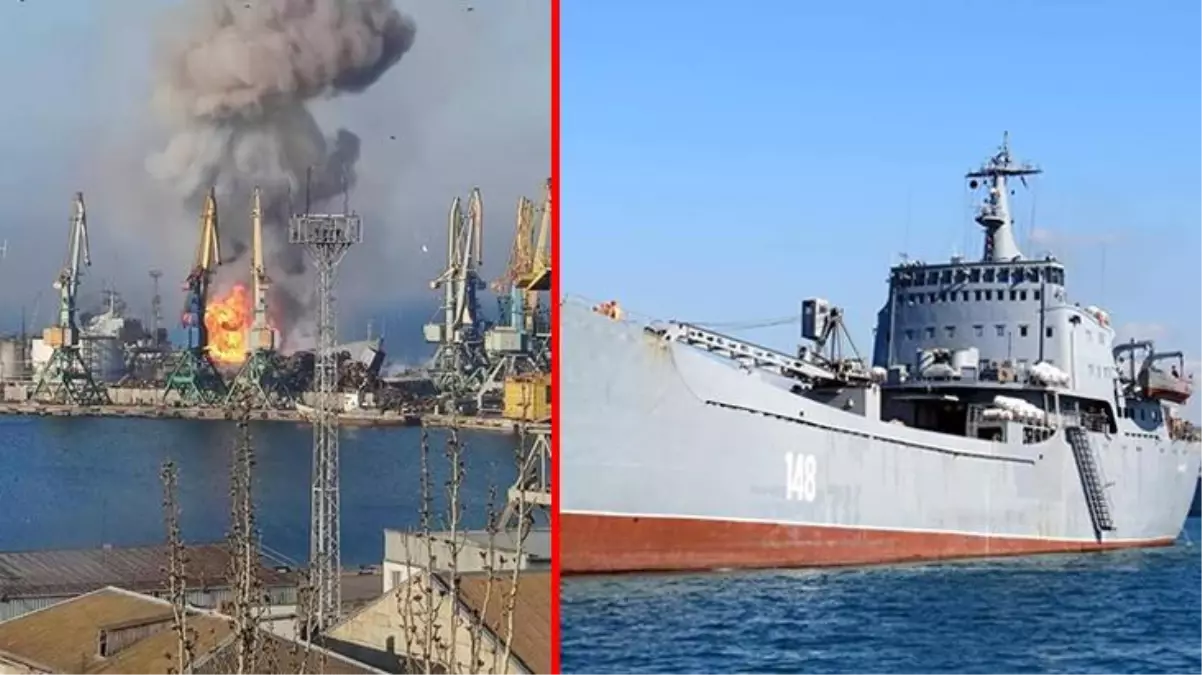 Savaşın şiddeti artıyor! Ukrayna ordusu, işgal altındaki limanda Rus gemisini vurdu