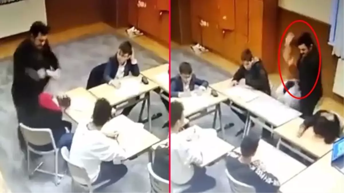 Görüntüler skandal! Özel yurtta öğrencileri sıra dayağına çeken görevli gözaltına alındı