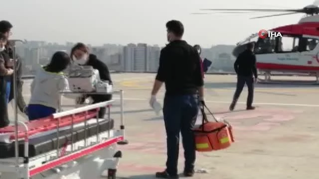 Ambulans helikopteri kalp krizi ve epilepsi nöbet geçiren hastalar için havalandı