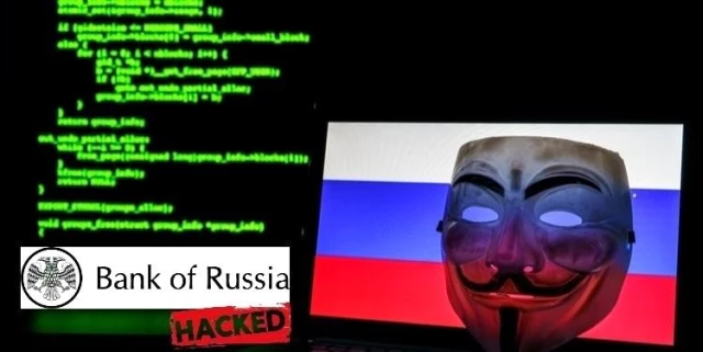 Anonymous, Rusya Merkez Bankası'nı hackledi! Bıraktıkları bildiri Putin'i küplere bindirecek