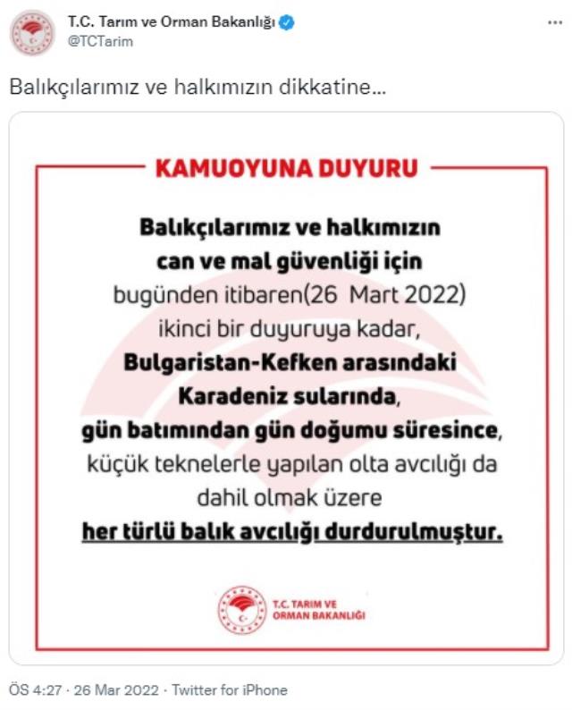 Son dakika: İstanbul Boğazı'ndaki mayın alarmı sonrası yeni karar: Karadeniz'de balık avlamak yasaklandı