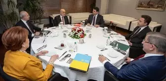 6 muhalefet liderinin görüşmesinden ilk görüntüler geldi
