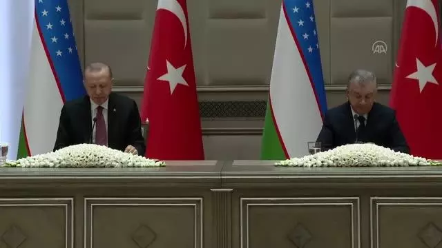 Cumhurbaşkanı Erdoğan, Mirziyoyev ile düzenlediği ortak basın toplantısında konuştu: (2)