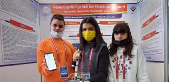 Ortaokul öğrencileri görme engelliler için 'akıllı baston' tasarladı