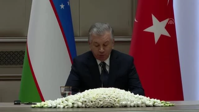 Özbekistan Cumhurbaşkanı Mirziyoyev, Cumhurbaşkanı Erdoğan ile düzenlediği basın toplantısında konuştu