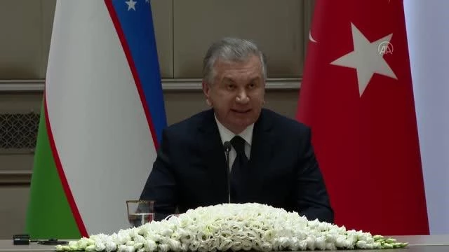 Özbekistan Cumhurbaşkanı Mirziyoyev, Cumhurbaşkanı Erdoğan ile düzenlediği basın toplantısında konuştu