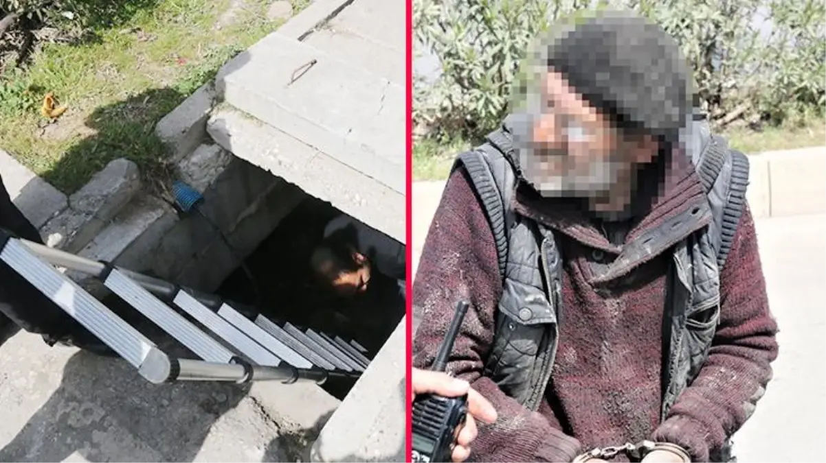 Üzeri çamurlu halde kanalizasyondan çıkartılan hırsızlık şüphelisi: Yüzmek için girmiştim